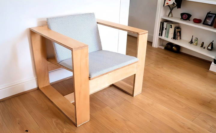 simple diy plywood armchair