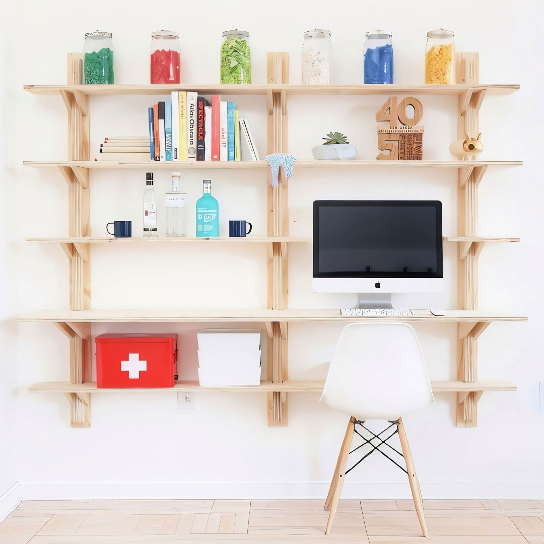 simple diy plywood shelves