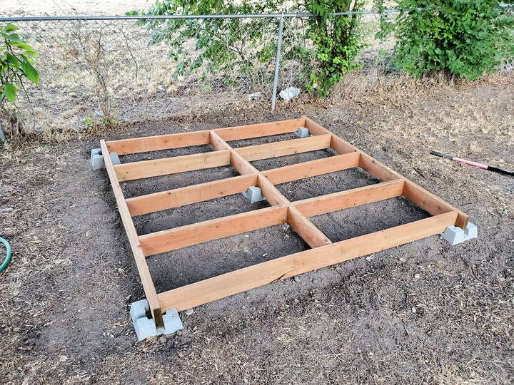 skid foundation for shed