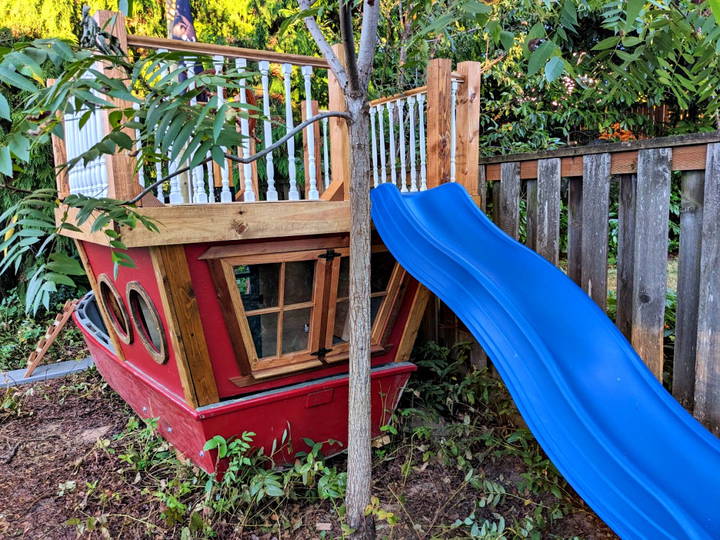 transform your backyard with a DIY pirate ship playset