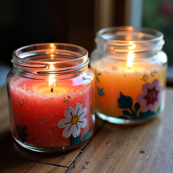 upcycled jar candles