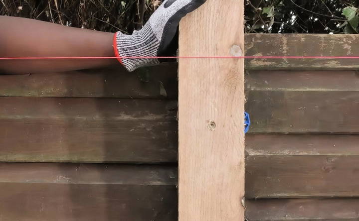 align and install upright posts