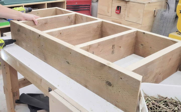 assemble the hot tub stairs frame