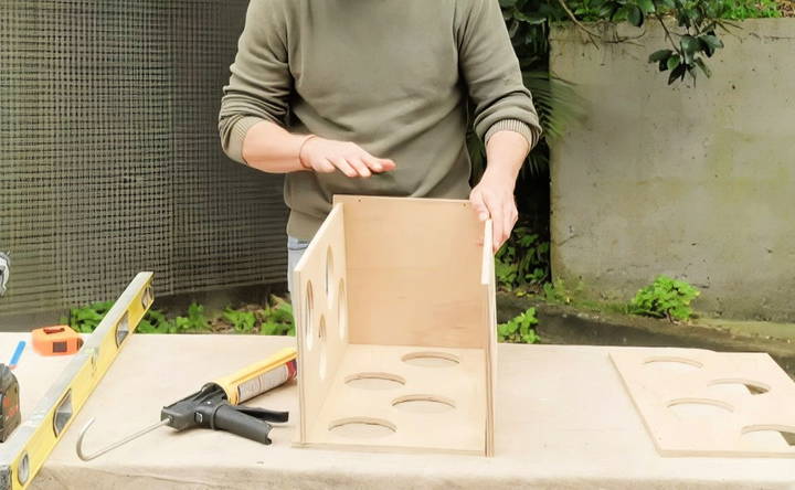 assembling the planter box