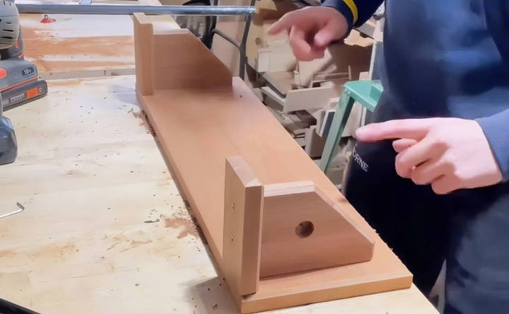 assembling the shelf and brackets