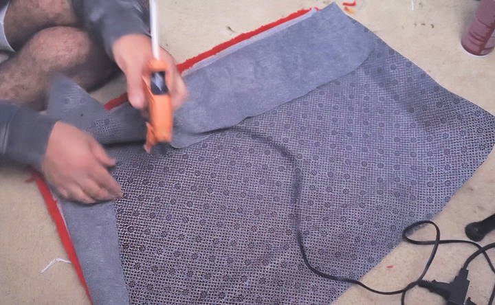 attaching the backing fabric