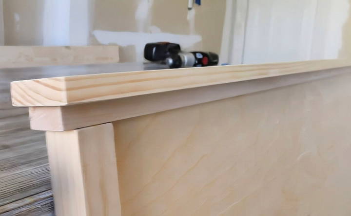 attaching the headboard top trim