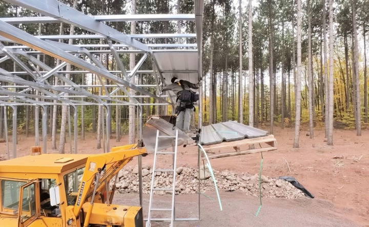 attaching the roof panels