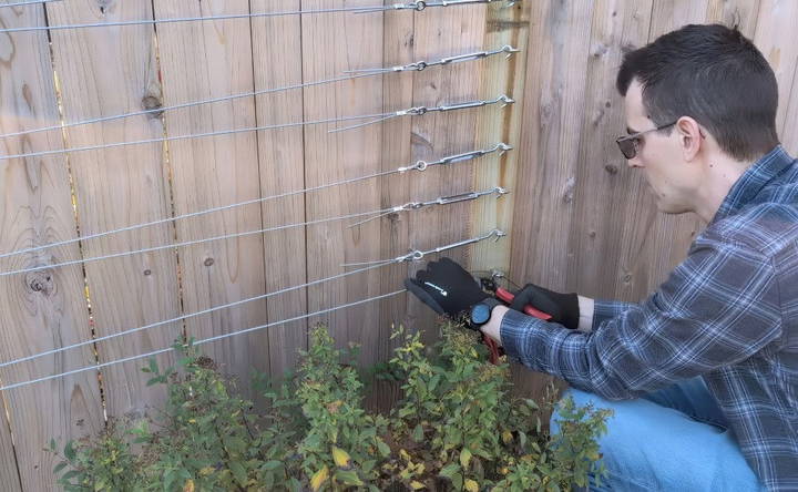 attaching the stainless steel cable