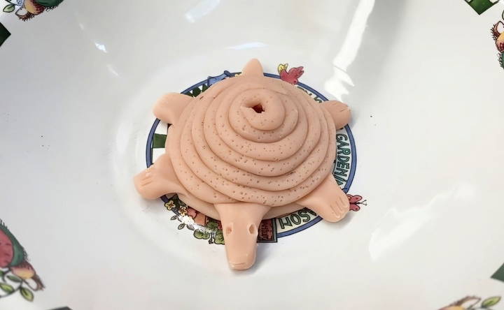 baking the clay turtle