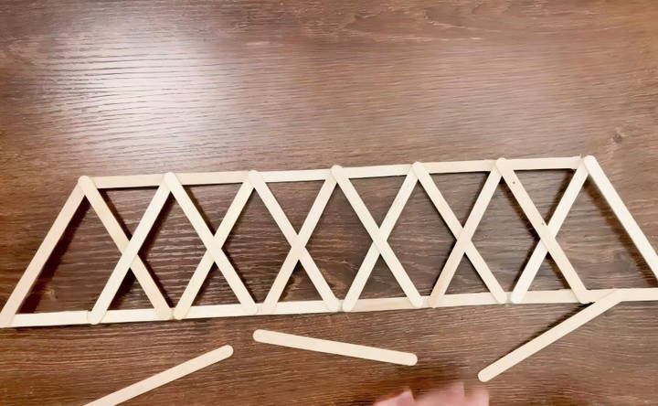 build the popsicle stick bridge base