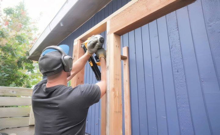 building the shed walls