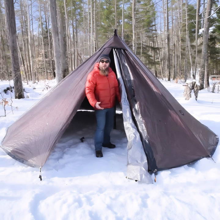 cheap diy hot tent from a tarp