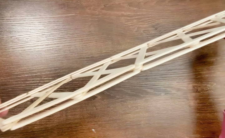 construct the popsicle stick bridge side trusses