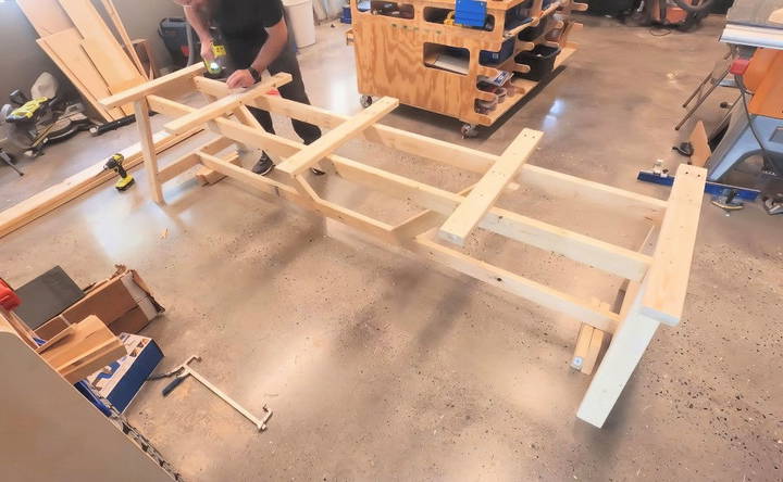 construct the shuffleboard frame