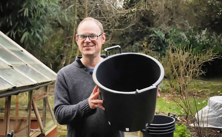 container setup for growing potatoes