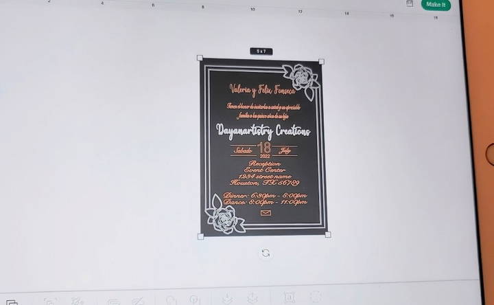 designing the invitation template