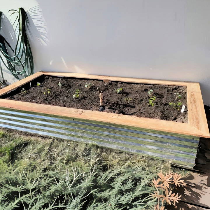 diy galvanized steel raised garden bed