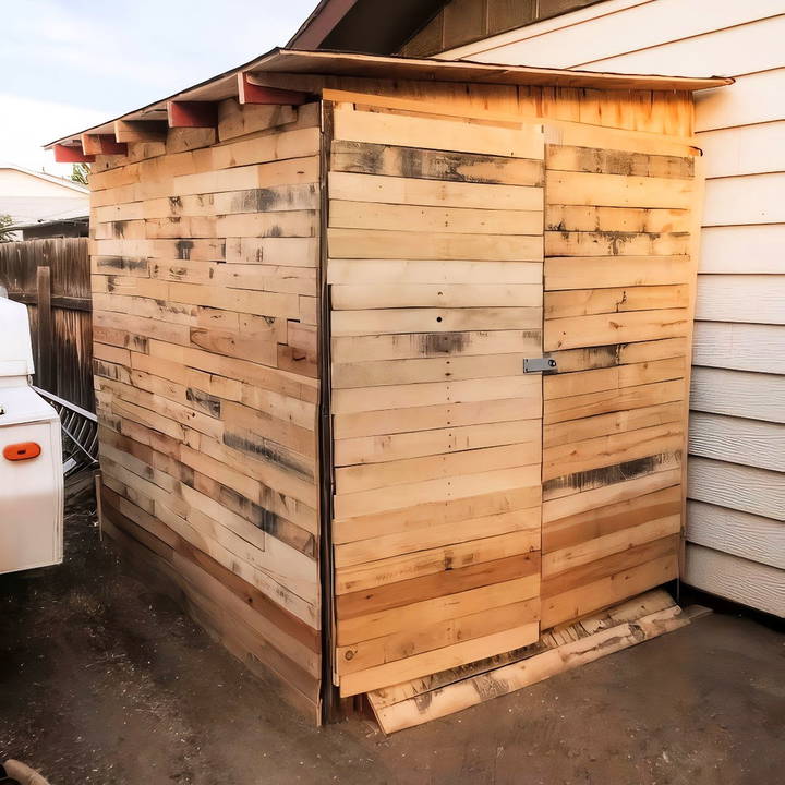 diy pallet shed under $40