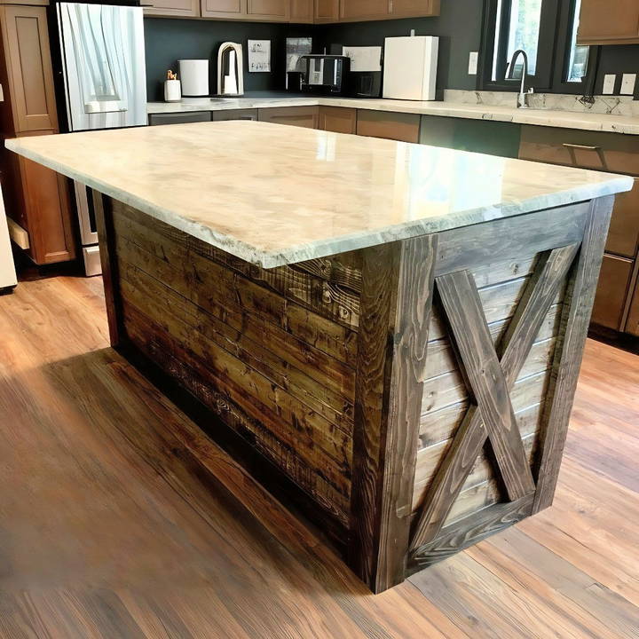 diy rustic kitchen island under $150