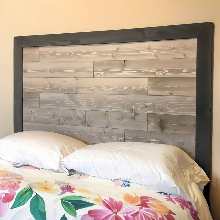 diy shiplap headboard for a small room