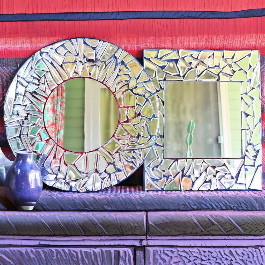 Simple Object Miror Pattern Design Making a DIY Mosaic Mirror