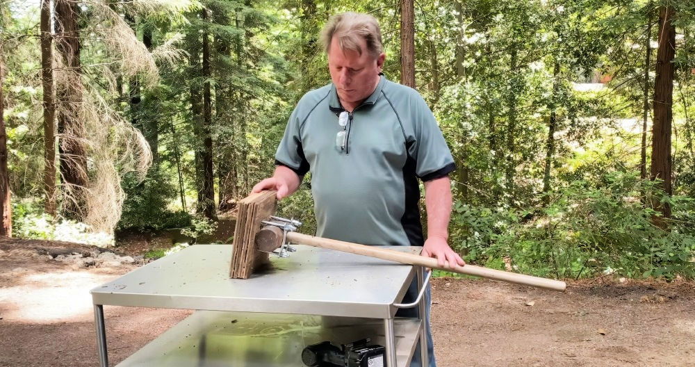 handmade ground tamper