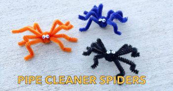 handmade pipe cleaner spiders