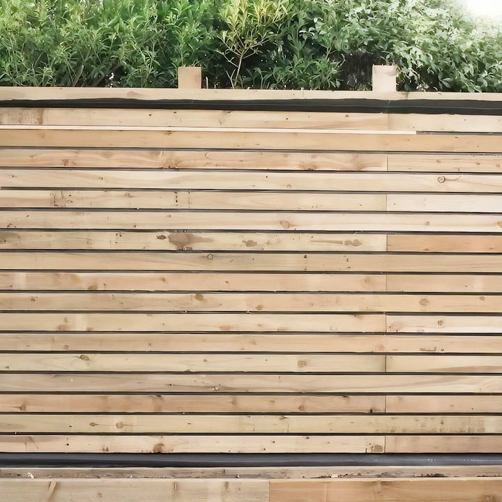 how to build a horizontal slat fence