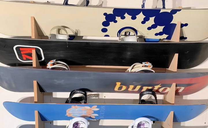 how to build a snowboard rack