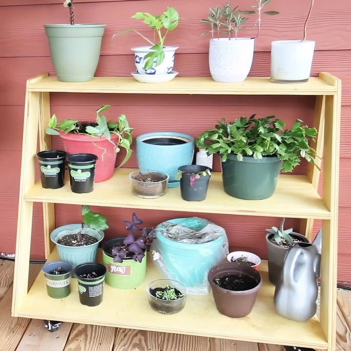 how to build a tiered plant stand