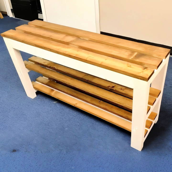 how to build a wooden shoe bench