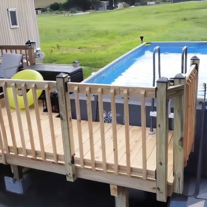 how to build an above ground pool deck