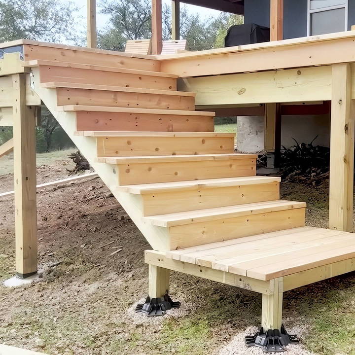 how to build deck stairs