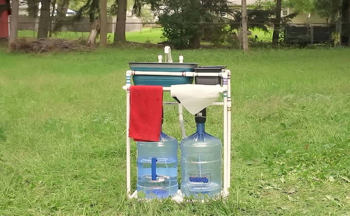 how to make a camping sink