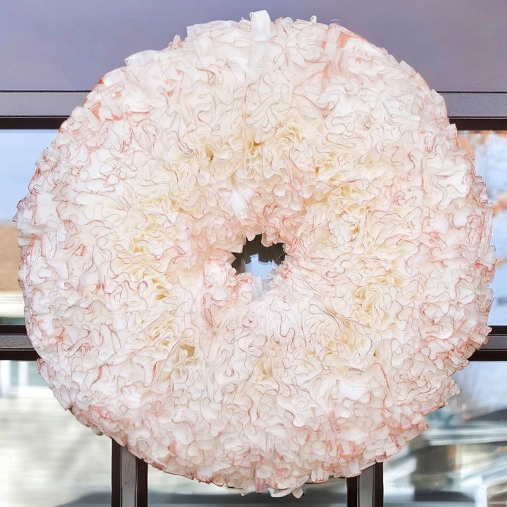 how to make a coffee filter wreath