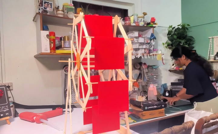 how to make a popsicle stick ferris wheel