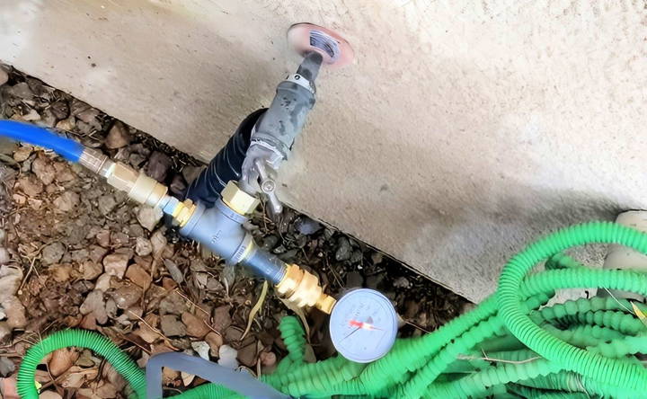 inject air into the water line