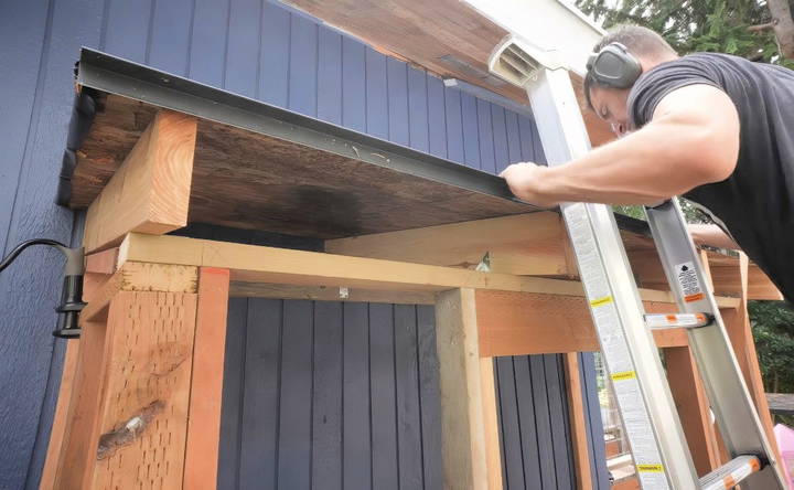 install the shed roof