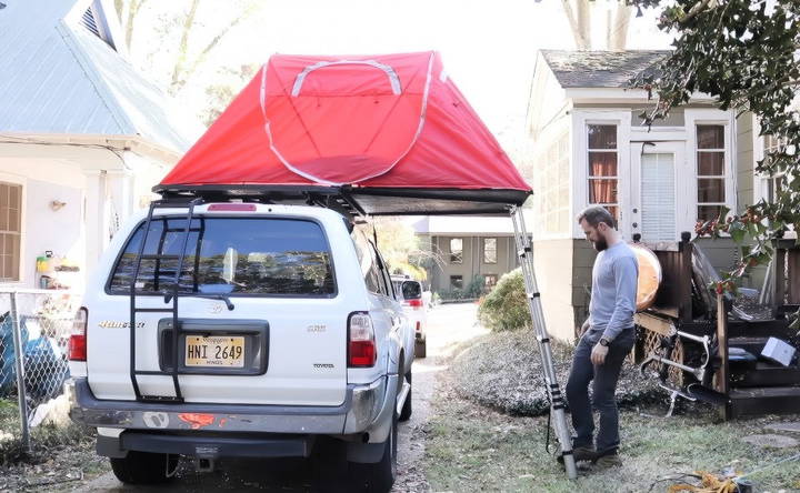 installing structural support for the overhang