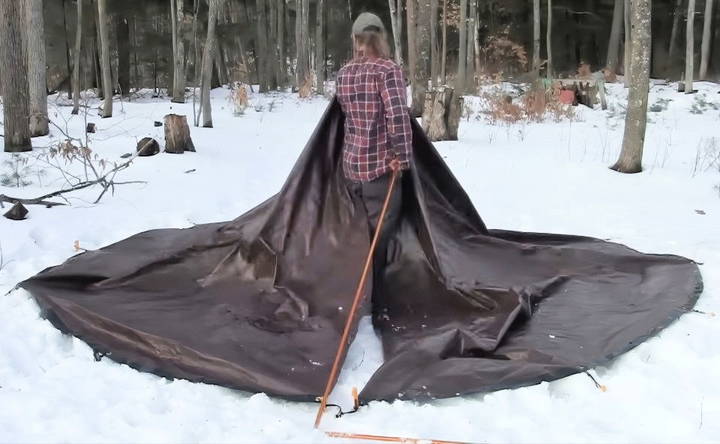 pitching the tent