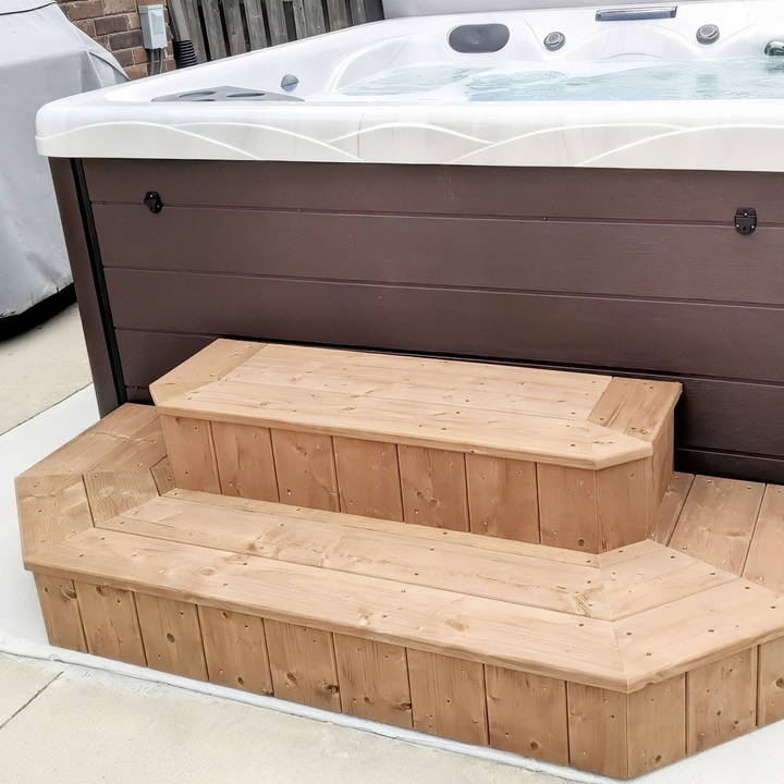 quick and easy diy hot tub stairs