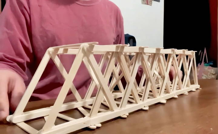 reinforce the popsicle stick bridge structure