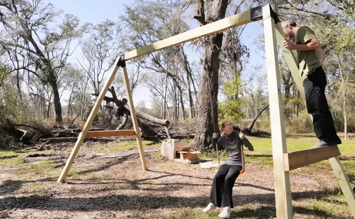 setting up the swings