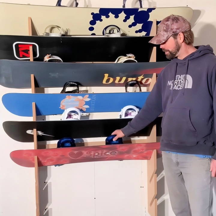 simple diy snowboard rack