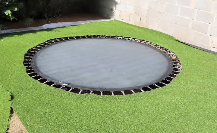 adorable diy inground trampoline