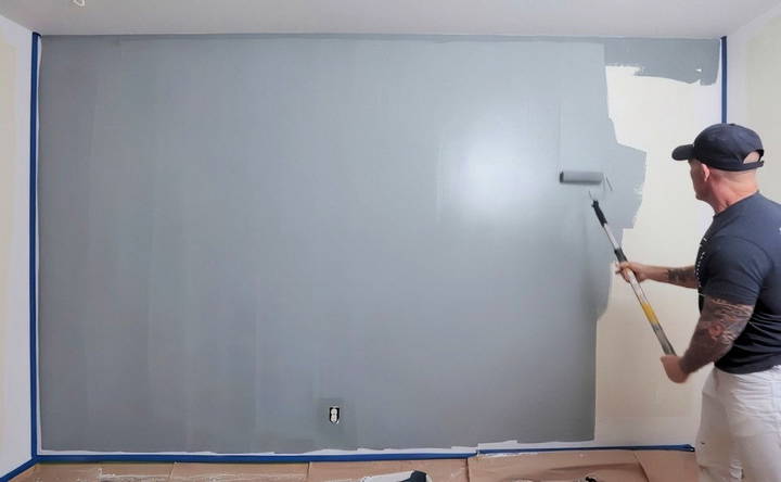 apply the first coat with roller