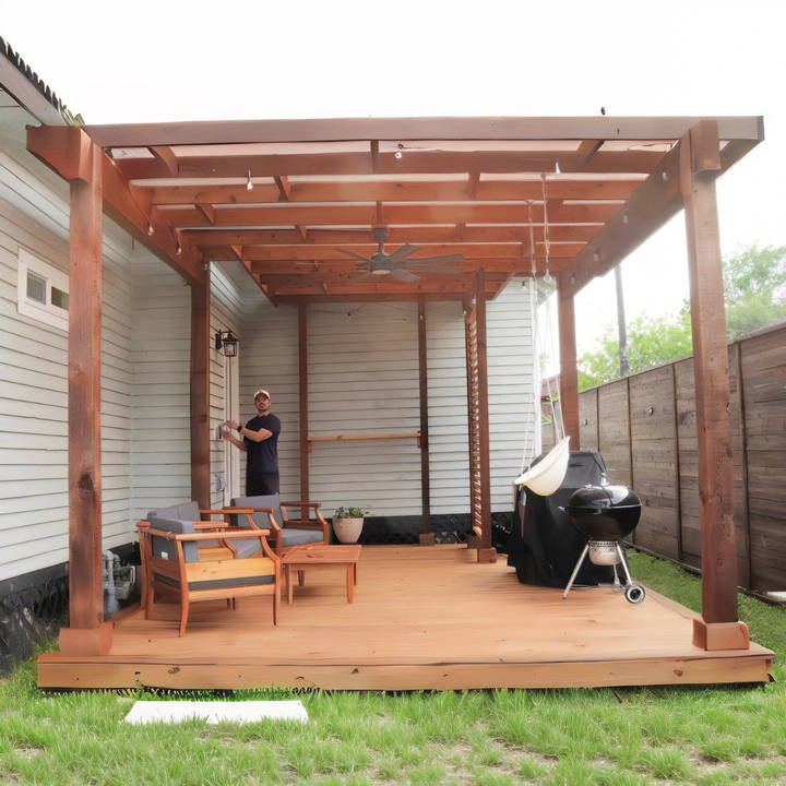 beginner friendly diy pergola on a deck