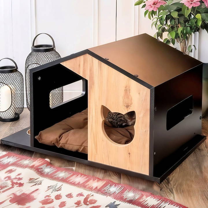 cheap diy cardboard cat house