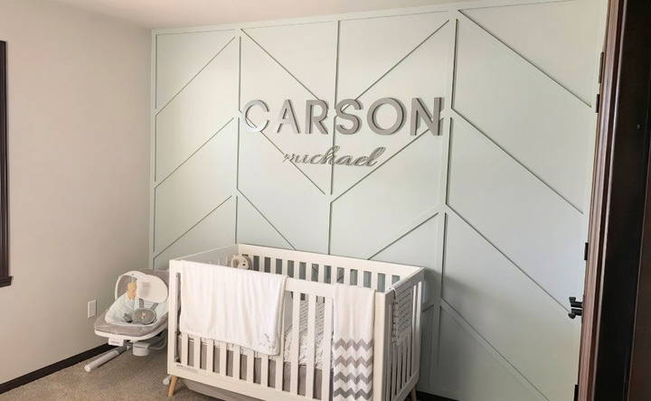 cool diy nursery accent wall